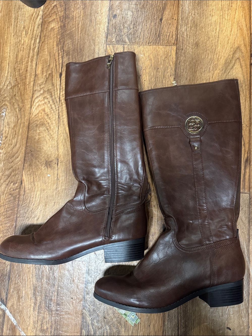 Liz Claiborne Brown Knee-High Heeled Riding Boots